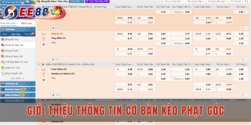 Giới thiệu thông tin cơ bản kèo phạt góc